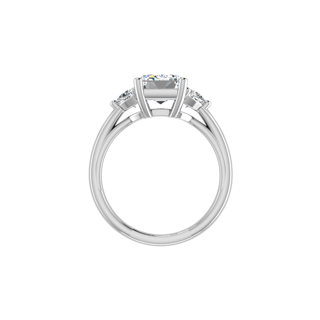 Vanessa Emerald Three-Stone Engagement ring